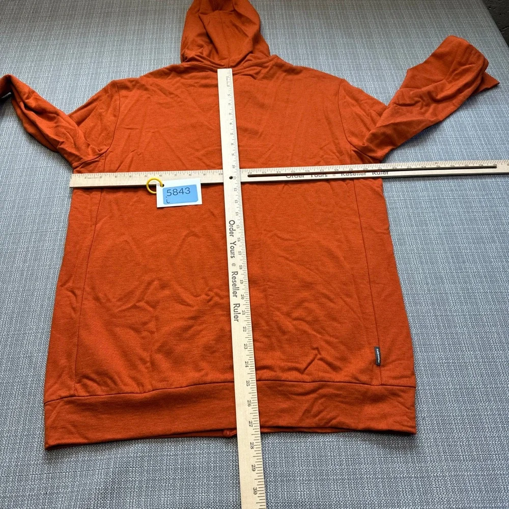 New Icebreaker Central Classic Hoodie Jacket Mens Medium Merino Wool Orange